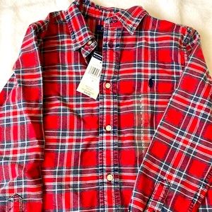 Plaid button down shirt